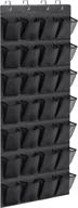 👠 28-pocket over the door shoe organizer: space-saving shoe rack for men, women & kids - black логотип