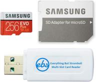 📱 samsung evo plus 256gb micro sdxc карта памяти - совместима с android-телефонами galaxy a51, a50, a40, a30 (mb-mc256g) в комплекте с чтитателем everything but stromboli - быстрое и надежное хранилище логотип