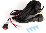 🔌 wiring harness for led light bar - yvoone-auto 12v 40a rock switch relay fuse nylon kit for fog lights, heavy duty work light bar, offroad led pods wire kit for truck utv atv boat - 2 lead logo