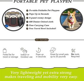 img 3 attached to Ysding Portable Foldable Pet Playpen: The Perfect Travel Companion for your Fur Babies - Available in 3 Sizes!