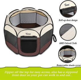 img 2 attached to Ysding Portable Foldable Pet Playpen: The Perfect Travel Companion for your Fur Babies - Available in 3 Sizes!