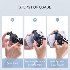 img 3 attached to Ainope Car Mount Holder: Universal Memory Cell Phone Cradle with Strong Sticky Suction Cup for iPhone and More