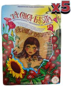 img 2 attached to 🍓 Parts Direct CF-5 5X Enhanced La Chica Fresita Automotive Air Freshener, Strawberry Scent, Set of 5