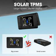 🚗 enhanced tpms solar power tire pressure monitoring system | lcd real-time display | 4 external sensors | auto alarm | universal fit logo