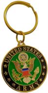 🔑 crest patriotic military collectibles keychain for men's accessories logo