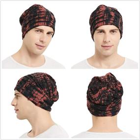 img 3 attached to 2-Pack Slouchy Beanie for Men/Women - Oversized Baggy Skull Cap Summer Thin Knit Hat by EINSKEY