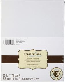 img 1 attached to 📄 Shimmer White Gold Metallic Cardstock Paper by Recollections - 8.5" X 11", 100 Sheets