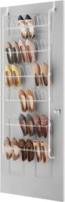 img 2 attached to 👞 Whitmor 18-Pair Over The Door Shoe Rack: Organize Your Shoes with Ease in Unisex White