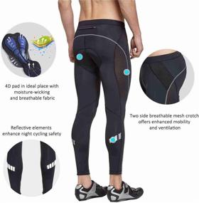 img 2 attached to 🚴 Upgraded BALEAF Men's Cycling Pants with 4D Pad for Maximum Comfort - Lightweight Summer Bike Tights Ideal for Road Cycling and MTB - Breathable UPF 50+