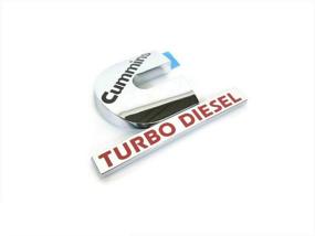 img 3 attached to 🚀 Cummins Turbo Emblem 3D Badge Sticker Replacement: Chrome Red Black for 2500 3500 Fender - Shop Now!