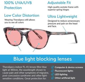 img 2 attached to Relieve Migraines & Light Sensitivity with TheraSpecs Audrey Blue Light Glasses