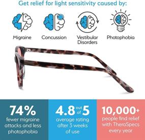 img 1 attached to Relieve Migraines & Light Sensitivity with TheraSpecs Audrey Blue Light Glasses