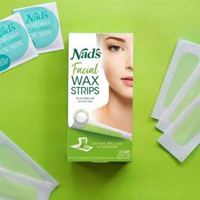 img 3 attached to 🌸 Nad's Hypoallergenic Facial Wax Strips - Suitable for All Skin Types - Women's Facial Hair Removal At-Home Waxing Kit with 20 Face Wax Strips + 4 Soothing Oil Wipes