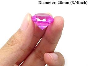 img 3 attached to 💎 KangRuiZhe Acrylic Crystal Diamond Crystals Treasure - 50pcs, for Chest Hunt Party, Vase Fillers, Events, Weddings, Birthdays - Decorative Favors 20mm Round