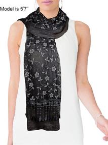 img 1 attached to Dahlia Women's Evening Shawl Scarf - High-Quality Accessories for Women's Scarves & Wraps