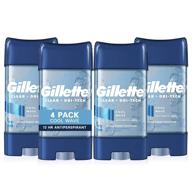 🌊 gillette men's deodorant, invisible solid cool wave, 72-hour sweat protection, 3.8 oz - pack of 4 logo