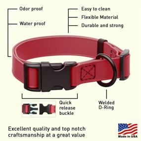 img 3 attached to 🐶 Premium Biothane Waterproof Dog Collar: Quick Release Buckle, Strong Coated Nylon Webbing, Odor-Proof & Easy to Clean - Ideal for Small, Medium, and Large Dogs