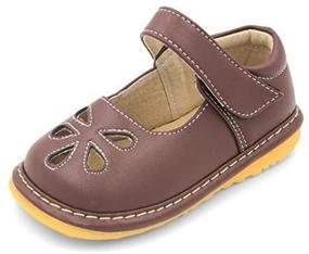 img 1 attached to 👟 Little Mae's Boutique Mary Jane Squeaky Shoes: Perfect Toddler Walking Shoes with Removable Squeaker and Adjustable Velcro Strap - Soft Soles for Little Girls!