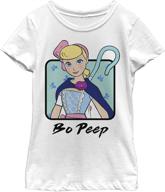 👗 stylish and playful: fifth sun disney pixar toy story 4 bo peep cloak girl's solid crew tee logo