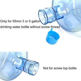 img 3 attached to 🚱 5-Pack ONESWI Non-Spill Water Jug Cap Replacement for 3 & 5 Gallon Bottles