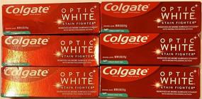 img 1 attached to 🦷 Colgate Optic White Toothpaste - Stain Fighter - Fresh Mint Gel - 4.2 OZ (119 g) - Pack of 6 Tubes for a Brighter Smile