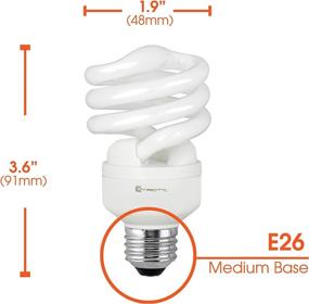 img 1 attached to 💡 Compact Fluorescent Light Bulb T2 Spiral CFL - 4100K Cool White, 13W (60W Equivalent) - Pack of 2