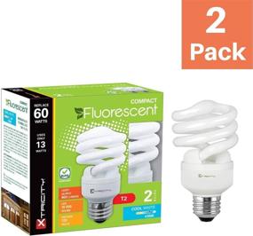 img 3 attached to 💡 Compact Fluorescent Light Bulb T2 Spiral CFL - 4100K Cool White, 13W (60W Equivalent) - Pack of 2