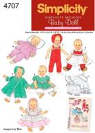 👶 teri a's simplicity 4707 vintage baby doll clothing sewing patterns: perfect for girls (s-l) logo
