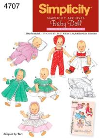 img 2 attached to 👶 Teri A's Simplicity 4707 Vintage Baby Doll Clothing Sewing Patterns: Perfect for Girls (S-L)