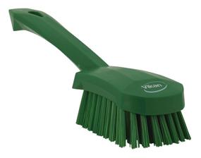 img 2 attached to Vikan 41922 Heavy Duty Sweep Hand Brush, 🧹 Green, 10 Inch, with Polyester Stiff Bristle and Polypropylene Construction