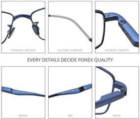 img 2 attached to FONEX Titanium Glasses Eyeglasses 8556