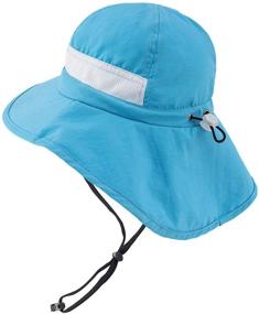 img 3 attached to 👒 BASSDASH UPF 50+ Kids Sun Hat: Ultimate Protection with Wide Brim, Neck Flap & Mesh Vent for Boys and Girls