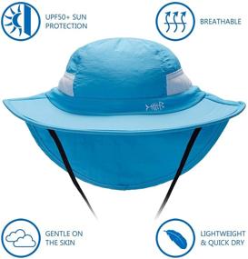 img 2 attached to 👒 BASSDASH UPF 50+ Kids Sun Hat: Ultimate Protection with Wide Brim, Neck Flap & Mesh Vent for Boys and Girls