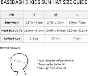 img 1 attached to 👒 BASSDASH UPF 50+ Kids Sun Hat: Ultimate Protection with Wide Brim, Neck Flap & Mesh Vent for Boys and Girls