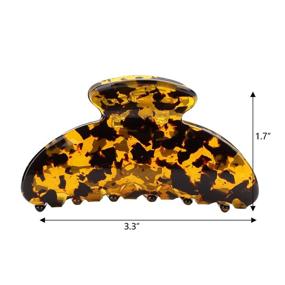 img 3 attached to 💁 Stylish and Versatile Hair Claw Clips Set - TOPZEA 6Pcs, Tortoise Hair Claw Banana Clips in Leopard Print, French Design Hair Accessories for Women and Girls, Offered in Vibrant Colors