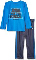 👕 new balance boys long sleeve top and pant set: ultimate comfort and style for your little one! logo