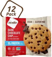 🍪 протеиновое печенье nugo без глютена и веганское, с шоколадной крошкой, 12 штук, 3.53 унции - альтернатива без сои логотип