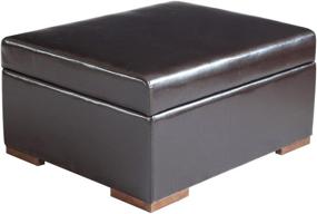 img 4 attached to 🛌 SpaceMaster iBED Ottoman Folding Bed Sleeper Cot, Single Size, Dark Espresso Brown Faux Leather