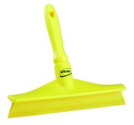 🧼 vikan 71256 yellow 10-inch rubber single blade squeegee with polypropylene frame bench logo