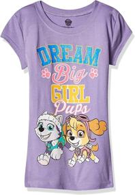 img 3 attached to Paw Patrol Toddler Sleeve Violet Girls' Clothing for Tops, Tees & Blouses