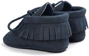 img 2 attached to 👟 Soft Sole Tassel Baby Loafers: Stylish, Anti-Slip Infant Shoes for Boys and Girls