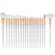 💎 crystal shiny diamond eye shadow makeup brush set - 20pcs glitter transparent unicorn makeup brush kit by coshine logo