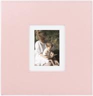 📸 golden state art, магнитный альбом для фотографий со страницами-самоклеющимися, альбомы с кожаной обложкой на клеевом основе - вмещает фотографии формата 3x5, 4x6, 5x7, 6x8, 8x10 - 13 х 13,2 дюйма (розовый, 40 страниц) логотип