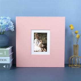 img 2 attached to 📸 Golden State Art, Magnetic Self-Stick Page Photo Album, Self Adhesive Leather Cover Albums - Holds 3X5, 4X6, 5X7, 6X8, 8X10 Photos - 13 x 13.2 Inch (Pink, 40 Pages)