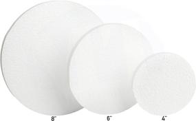 img 2 attached to 🎨 Premium 8-inch EPS Foam Craft Discs - ½" Thickness, Ideal for Arts and Crafts by MT Products | Made in USA (Pack of 12)