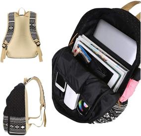 img 1 attached to 🎒 Women's Canvas Backpack for School: Stylish Daypack