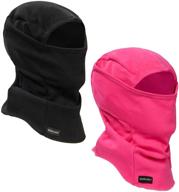 warm and windproof fleece balaclava ski mask: perfect winter sports cap for men and women logo