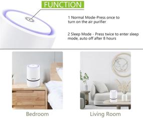 img 1 attached to 🌬️ JINPUS Small Portable Air Purifier for Bedroom | HEPA Filter | Upgraded Low Noise | USB Powered