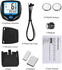 img 3 attached to 🌊 DINOKA Waterproof Wireless Bike Speedometer and Odometer with Multi-Function LCD Backlight Display - Cycling Computer and Bicycle Computer with Automatic Wake-up