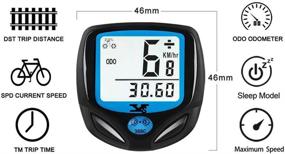 img 2 attached to 🌊 DINOKA Waterproof Wireless Bike Speedometer and Odometer with Multi-Function LCD Backlight Display - Cycling Computer and Bicycle Computer with Automatic Wake-up